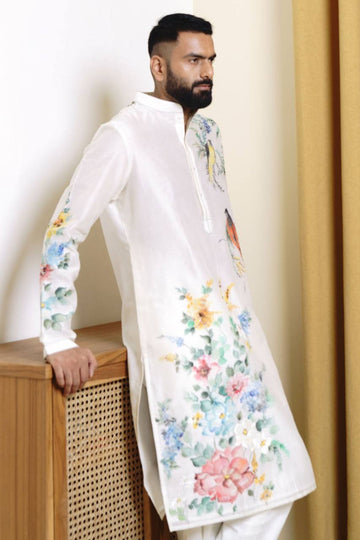 MULTI FLOWER FLORAL PRINTED KURTA PAJAMA SET